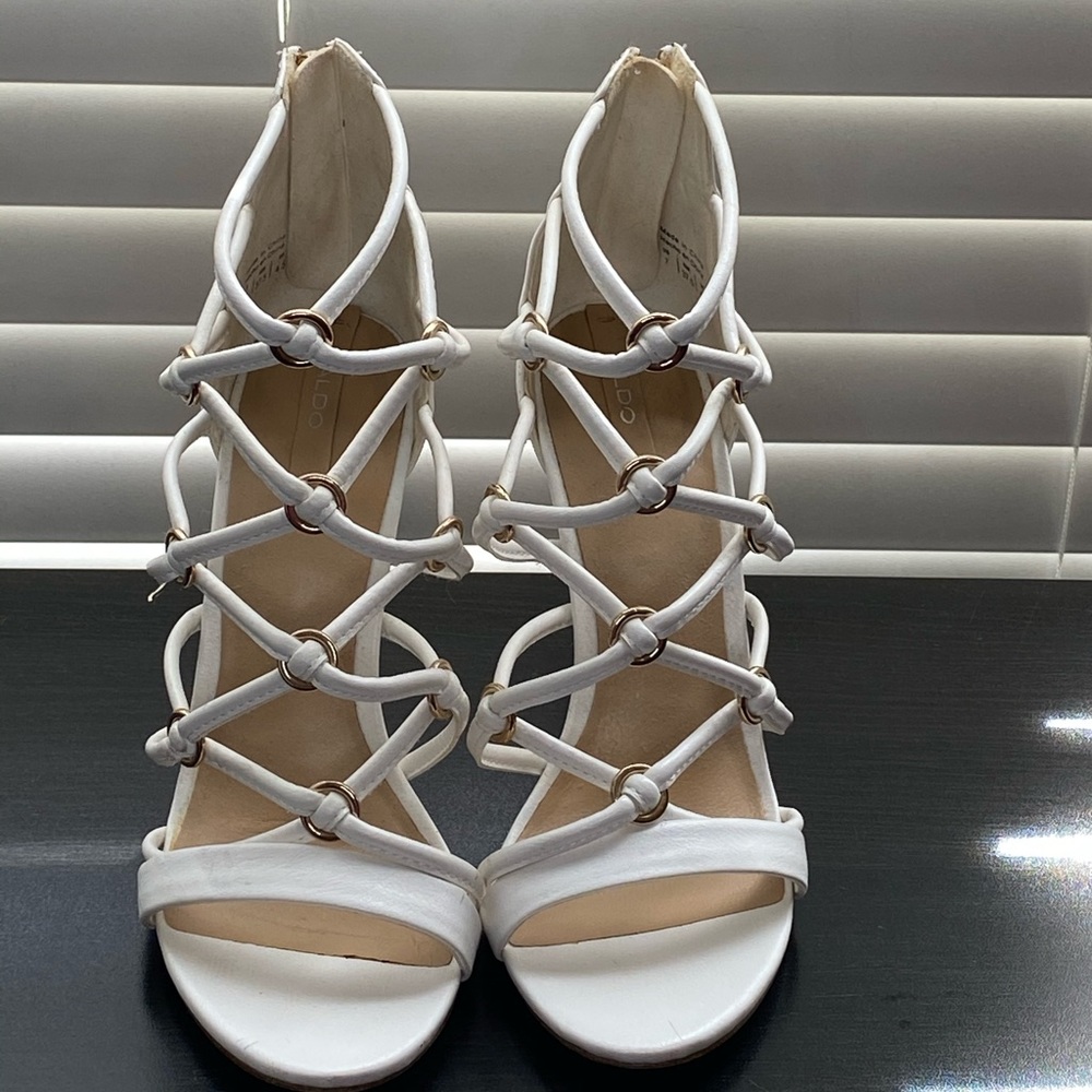 White high heels